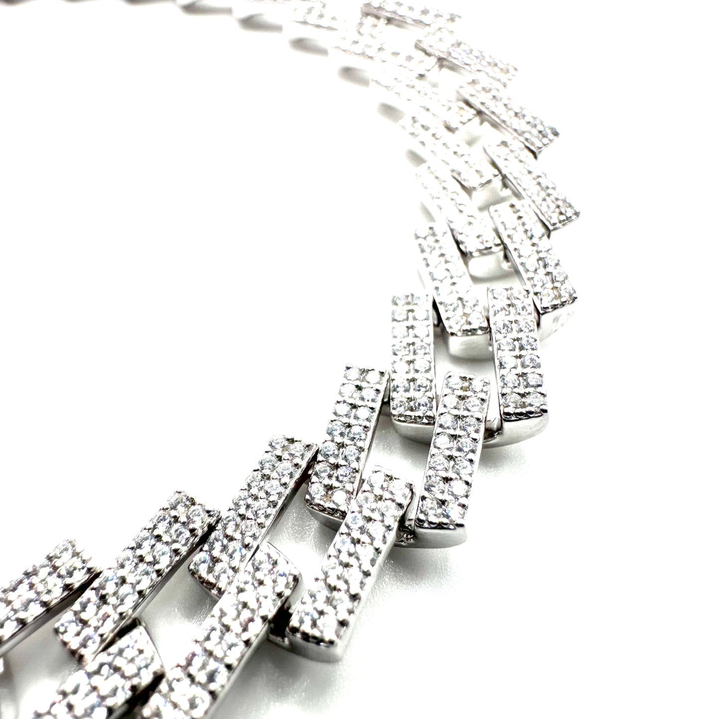 Moissanite Cuban Link Bracelet 19cm