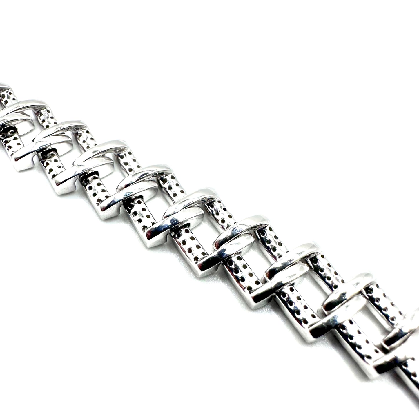 Moissanite Cuban Link Bracelet 19cm