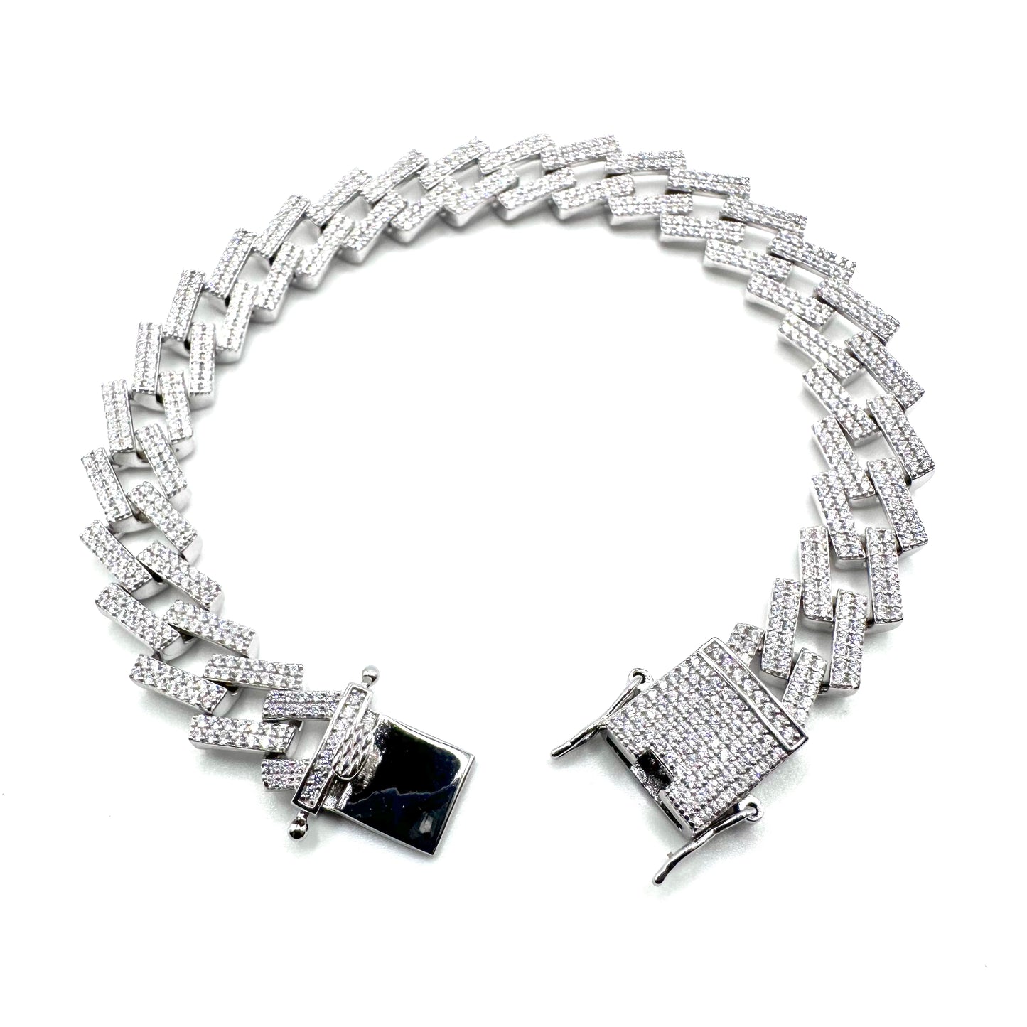 Moissanite Cuban Link Bracelet 19cm