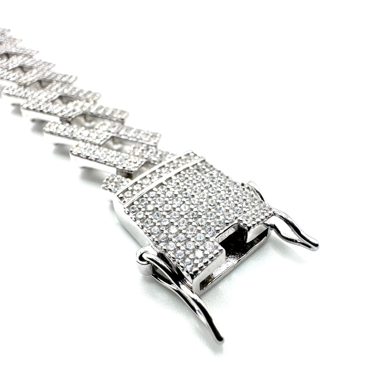 Moissanite Cuban Link Bracelet 19cm