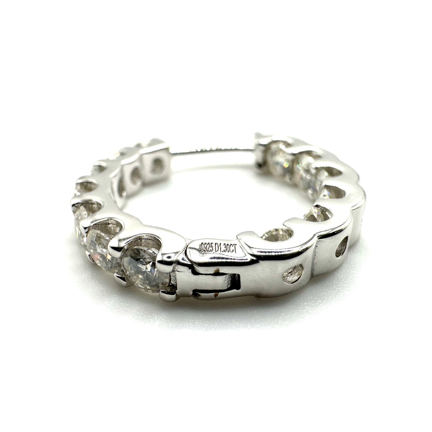 1.3ct Moissanite Huggie Earrings