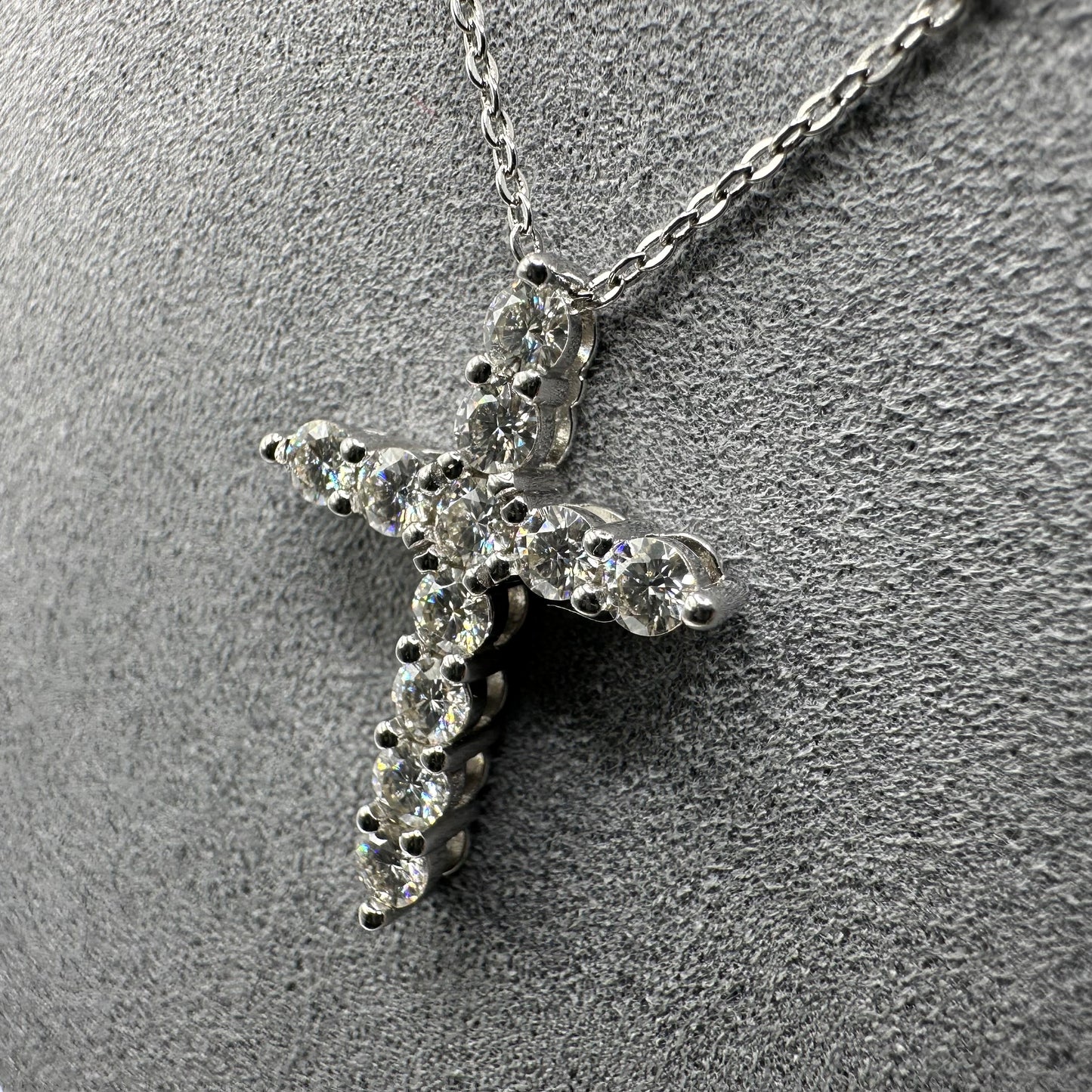 1.1ct Moissanite Cross Pendant