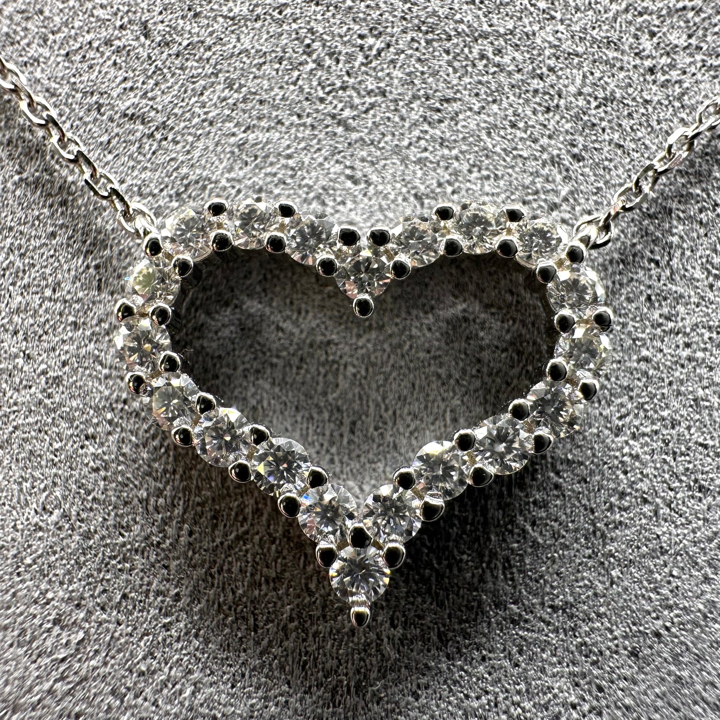 0.6ct Moissanite Heart Pendant