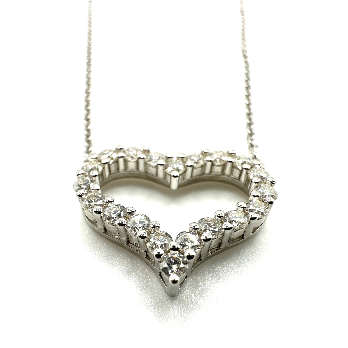 0.6ct Moissanite Heart Pendant