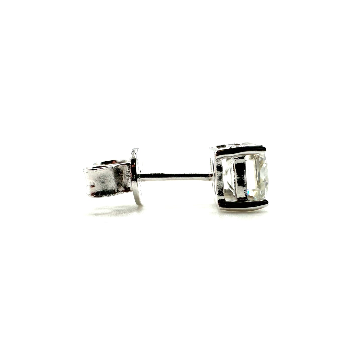 Emerald Cut Moissanite Earrings