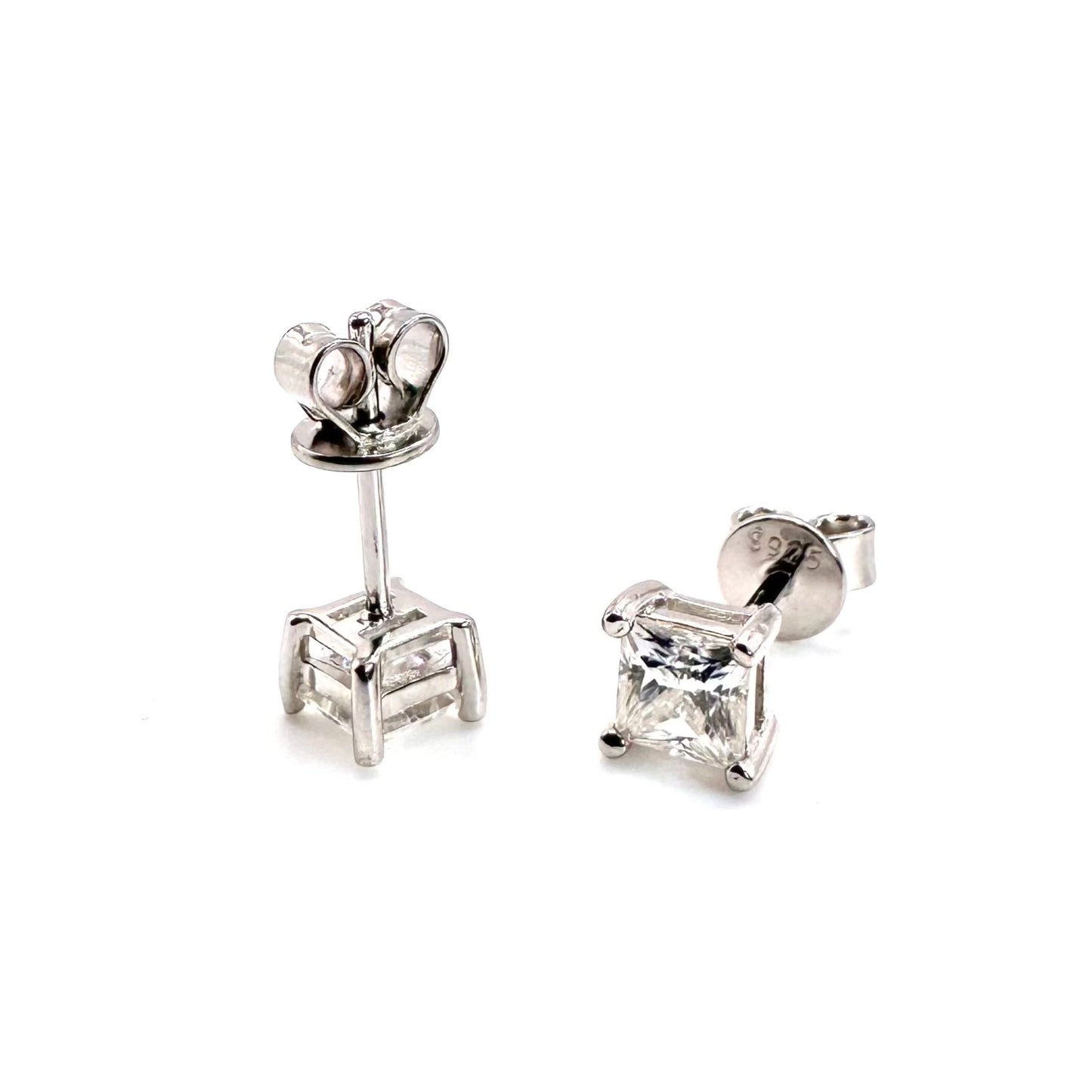 Princess Cut Moissanite Earrings