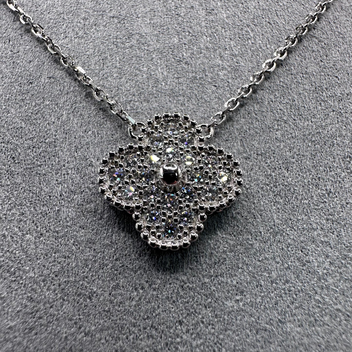 Moissanite Clover Pendant