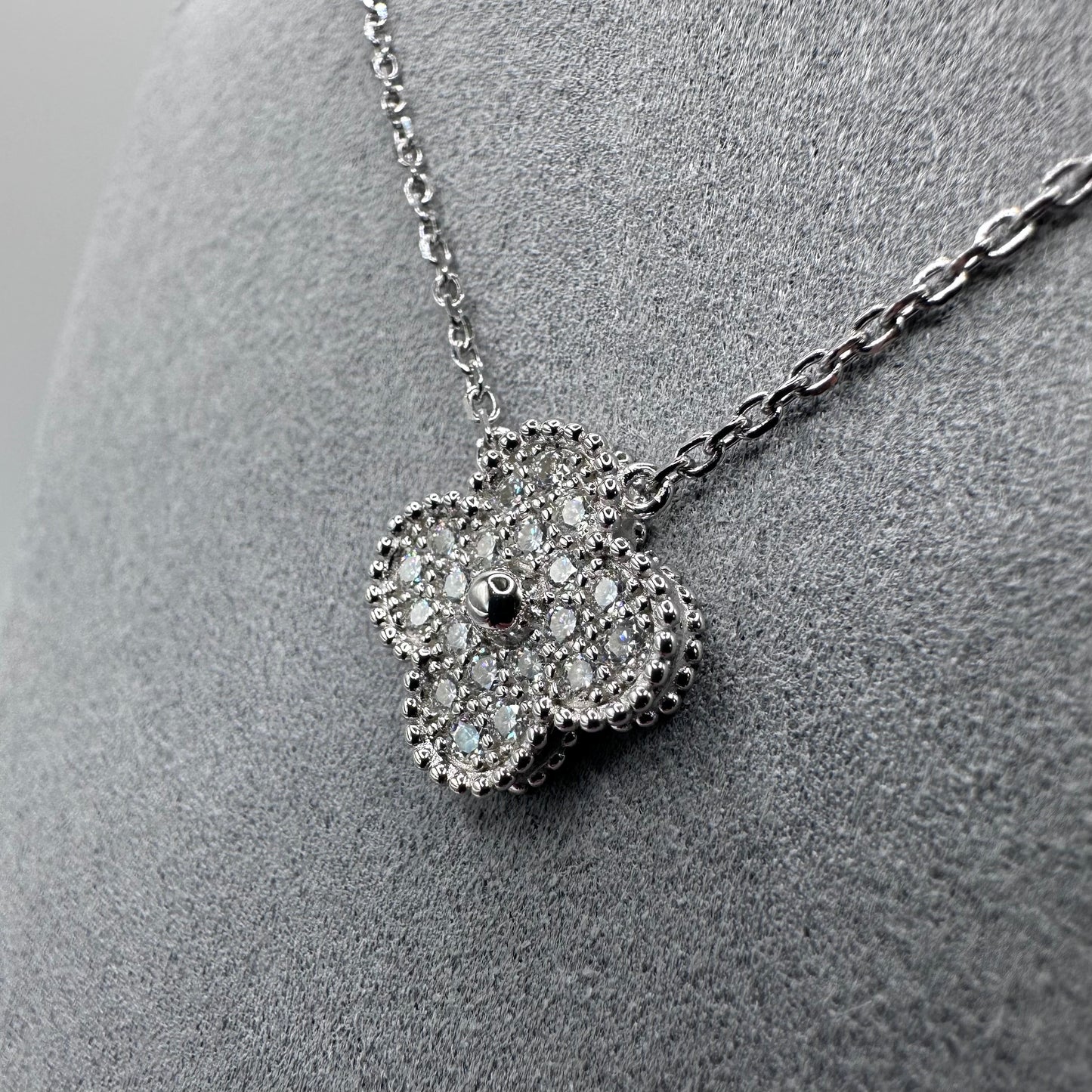 Moissanite Clover Pendant